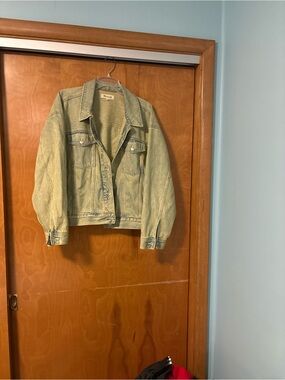 Madewell Light Green Denim Jacket - Relaxed Fit